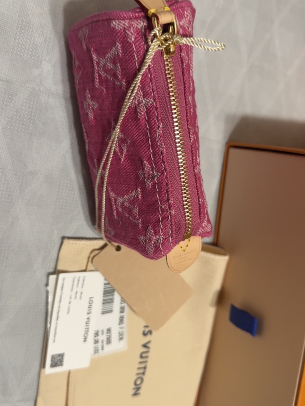 Louis Vuitton Monogram Denim Mini Pouch - Pink / Blue - Picture 8 of 8